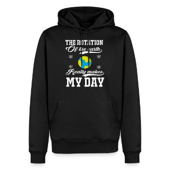 Science Physics Chemistry Nerd Geek Science Atom - Men’s Premium Organic Hoodie - black - Front - Nico (187cm)