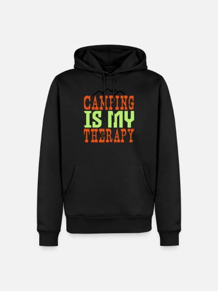 Camping is my therapy - Men’s Premium Organic Hoodie - black