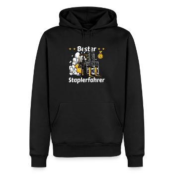 Staplerfahrer Geschenk Lagerist Lagerarbeiter - Männer Premium Bio Hoodie - Schwarz - Vorne - Nico (187cm)