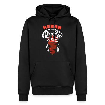 Döner Kebab - Kebab Queen - Dönerspieß - Sweat à capuche Premium bio Homme - noir - Devant - Nico (187cm)