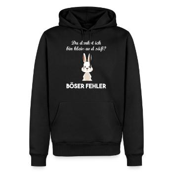 Hase Hasi Ostern Liebe Geschenkidee - Männer Premium Bio Hoodie - Schwarz - Vorne - Nico (187cm)