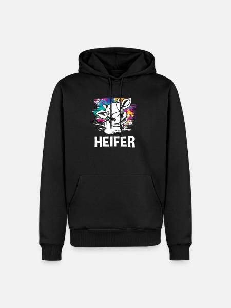 Kühe - Männer Premium Bio Hoodie - Schwarz