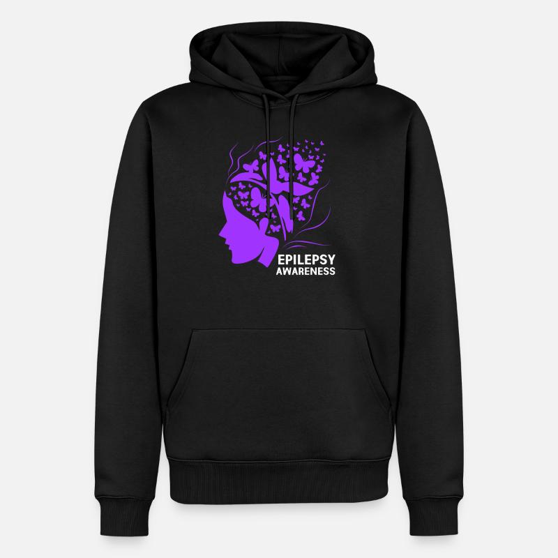 Épilepsie - Sweat à capuche Premium bio Homme - noir
