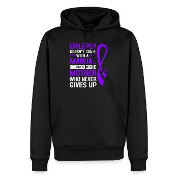 Epilepsie - Männer Premium Bio Hoodie - Schwarz - Vorne - Nico (187cm)