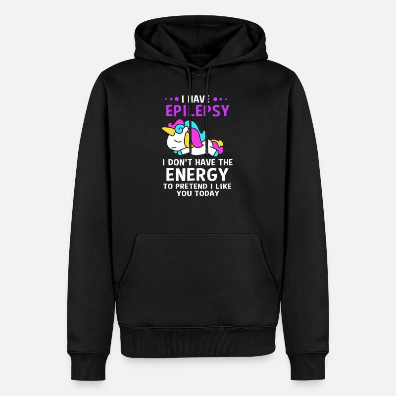 Épilepsie - Sweat à capuche Premium bio Homme - noir