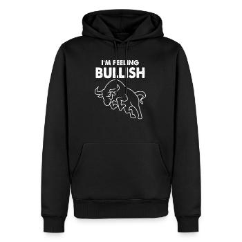 stock exchange - Men’s Premium Organic Hoodie - black - Front - Nico (187cm)