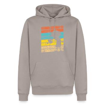 Flowers Casting Garden Gardener - Men’s Premium Organic Hoodie - taupe - Front - Nico (187cm)