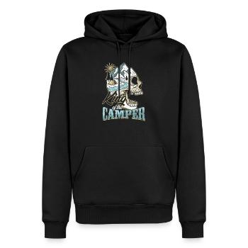 Camping King of the Camper - Männer Premium Bio Hoodie - Schwarz - Vorne - Nico (187cm)