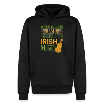 Keep Calm St. Patricks Day - Männer Premium Bio Hoodie - Schwarz - Vorne - Nico (187cm)