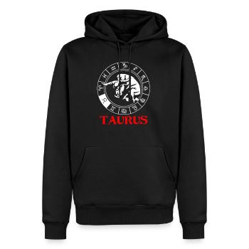 Stier Sternzeichen - Männer Premium Bio Hoodie - Schwarz - Vorne - Nico (187cm)