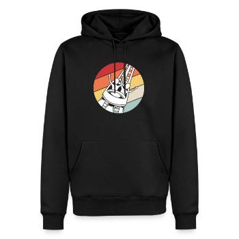 Achterbahn - Männer Premium Bio Hoodie - Schwarz - Vorne - Nico (187cm)