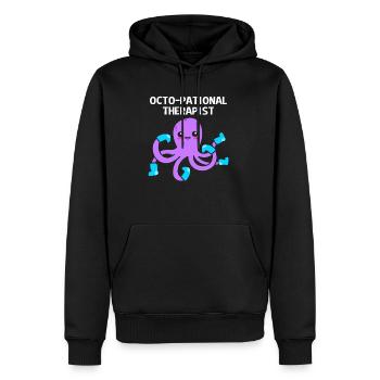 Ergothérapie - Sweat à capuche Premium bio Homme - noir - Devant - Nico (187cm)