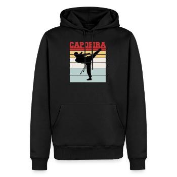 Hipster Capoeira Team T-Shirt - Sweat à capuche Premium bio Homme - noir - Devant - Nico (187cm)