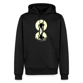 Tango Moon - Männer Premium Bio Hoodie - Schwarz - Vorne - Nico (187cm)