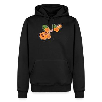 Ukulele - Sweat à capuche Premium bio Homme - noir - Devant - Nico (187cm)