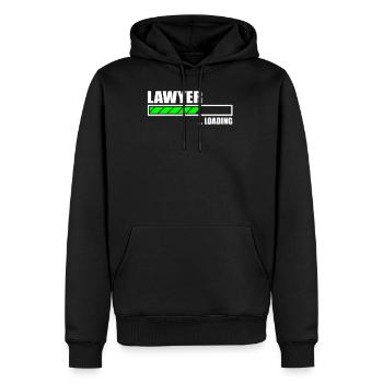 Lawyer Loading Bar - Männer Premium Bio Hoodie - Schwarz - Vorne - Nico (187cm)