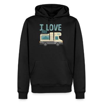 I love my camper gift camper holiday trip - Men’s Premium Organic Hoodie - black - Front - Nico (187cm)