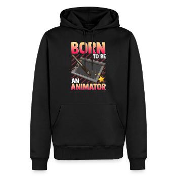 Cute & Funny Born To Be An Animator Professional - Männer Premium Bio Hoodie - Schwarz - Vorne - Nico (187cm)