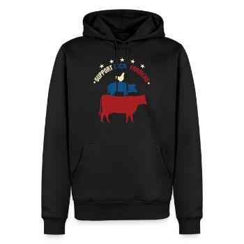 Support Your Local Farmers Pride - Männer Premium Bio Hoodie - Schwarz - Vorne - Nico (187cm)
