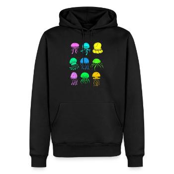 Qualle Arten Quallen - Männer Premium Bio Hoodie - Schwarz - Vorne - Nico (187cm)