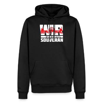 Wir sind der Souverän - Poltik - Demonstration - Männer Premium Bio Hoodie - Schwarz - Vorne - Nico (187cm)