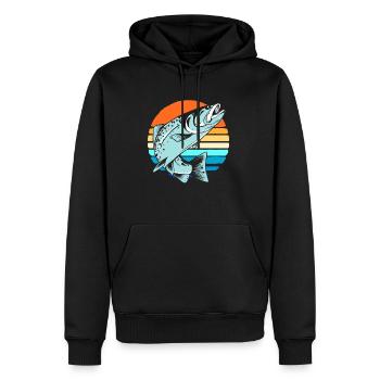 Angeln Fischen - Männer Premium Bio Hoodie - Schwarz - Vorne - Nico (187cm)