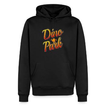 Dino Park T-Rex dinosaures Préhistoire - Sweat à capuche Premium bio Homme - noir - Devant - Nico (187cm)