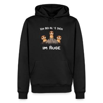 Lustige Erdmännchen Detektive Zootiere Surikate - Männer Premium Bio Hoodie - Schwarz - Vorne - Nico (187cm)
