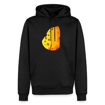 Käse Käserei Käser Parmesan Gourmet - Männer Premium Bio Hoodie - Schwarz - Vorne - Nico (187cm)