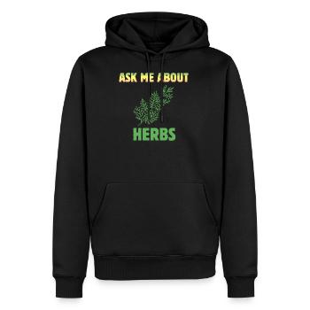Herbalist Ask Me About Herbs Natural Healing Plant - Männer Premium Bio Hoodie - Schwarz - Vorne - Nico (187cm)