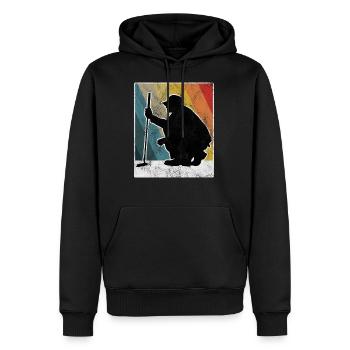 Golfschläger Golfspieler Golfer Golfen Retro Golf - Männer Premium Bio Hoodie - Schwarz - Vorne - Nico (187cm)