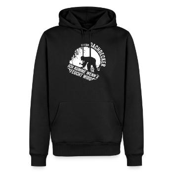 Lustiger Dachdecker Spruch Dachdeckerei - Männer Premium Bio Hoodie - Schwarz - Vorne - Nico (187cm)