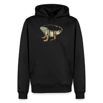 Liguane - Sweat à capuche Premium bio Homme - noir - Devant - Nico (187cm)