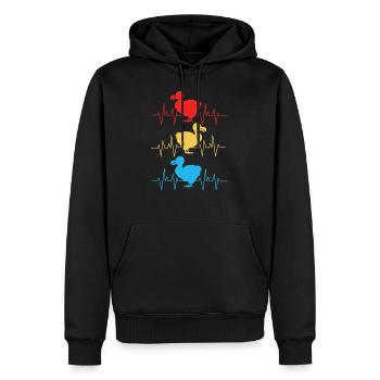 Dodo Geschenk Vogel Urzeit Fossil Archäologie Geek - Männer Premium Bio Hoodie - Schwarz - Vorne - Nico (187cm)