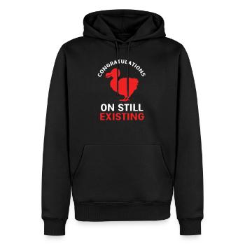 Dodo - Männer Premium Bio Hoodie - Schwarz - Vorne - Nico (187cm)