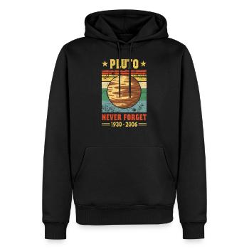 Pluto - Men’s Premium Organic Hoodie - black - Front - Nico (187cm)