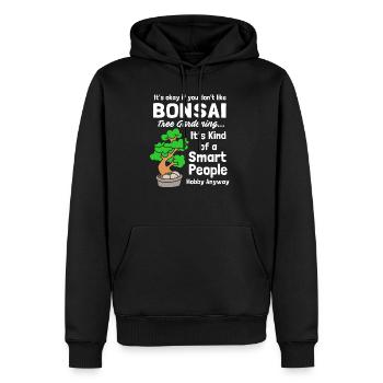 Bonsai Baum - Männer Premium Bio Hoodie - Schwarz - Vorne - Nico (187cm)