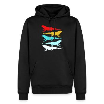 Bartagamen Reptilien Echse Reptil Pogona Bartagame - Männer Premium Bio Hoodie - Schwarz - Vorne - Nico (187cm)