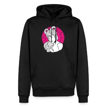 Sternzeichen Widder - Männer Premium Bio Hoodie - Schwarz - Vorne - Nico (187cm)