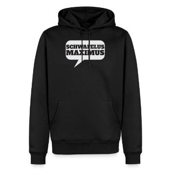 Reden, Labern,schwafeln, Schwafelus, Maximus, - Männer Premium Bio Hoodie - Schwarz - Vorne - Nico (187cm)