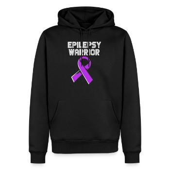 Epilepsie Krieger Kämpfer - Männer Premium Bio Hoodie - Schwarz - Vorne - Nico (187cm)