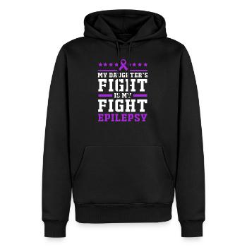 Epilepsie - Männer Premium Bio Hoodie - Schwarz - Vorne - Nico (187cm)