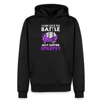 Epilepsie - Männer Premium Bio Hoodie - Schwarz - Vorne - Nico (187cm)