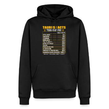 Stier Sternzeichen - Männer Premium Bio Hoodie - Schwarz - Vorne - Nico (187cm)