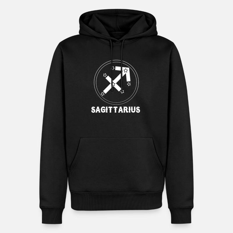 Sternzeichen Schütze - Männer Premium Bio Hoodie - Schwarz