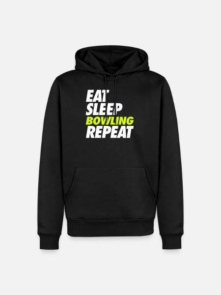 Eat Sleep Bowling Repeat - Men’s Premium Organic Hoodie - black