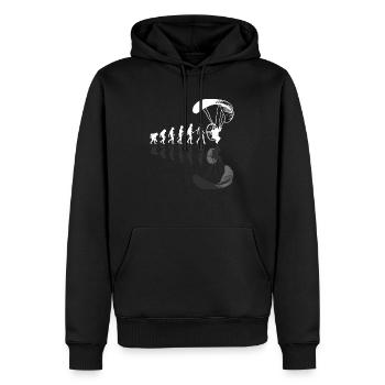Evolution Parapente parapente - Sweat à capuche Premium bio Homme - noir - Devant - Nico (187cm)