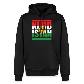 Kurdistan - Sweat à capuche Premium bio Homme - noir - Devant - Nico (187cm)