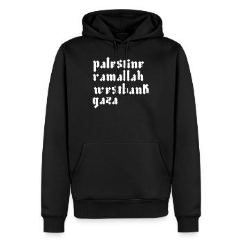 Palestine Ramallah West Bank Gaza - Men’s Premium Organic Hoodie - black - Front - Nico (187cm)