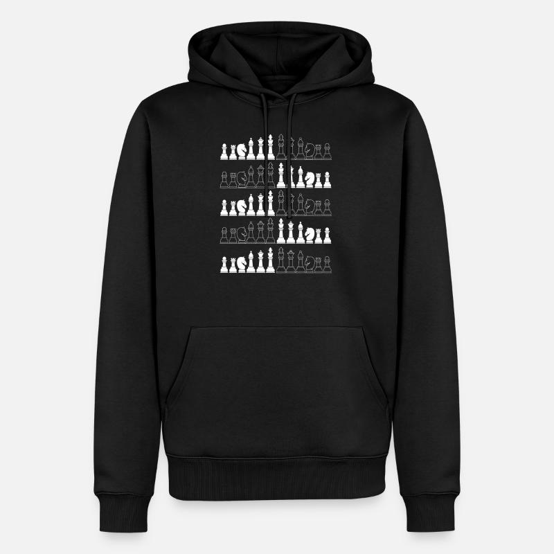 Échecs - Sweat à capuche Premium bio Homme - noir